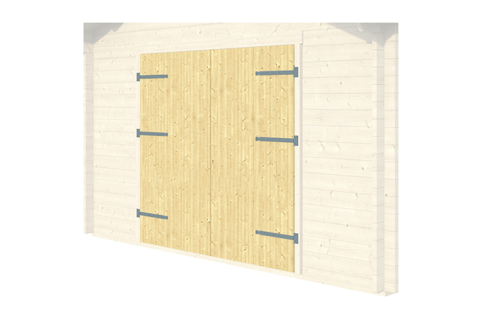 Garage Henry - dubbele houten deur