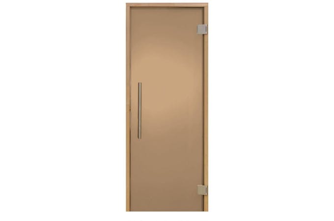 Badstudør Premium – Matt bronsefarget glass, Ospkarm, 7 x 19