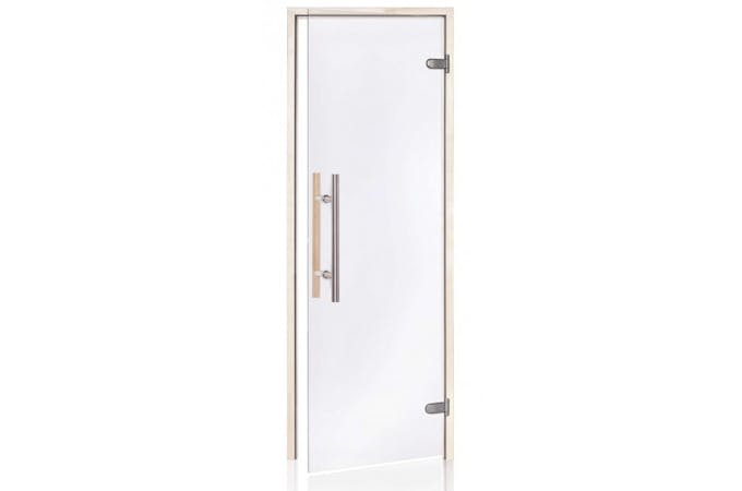 Badstudør Scan Light Premium – Klart glass med dørkarm i osp 7 x 20