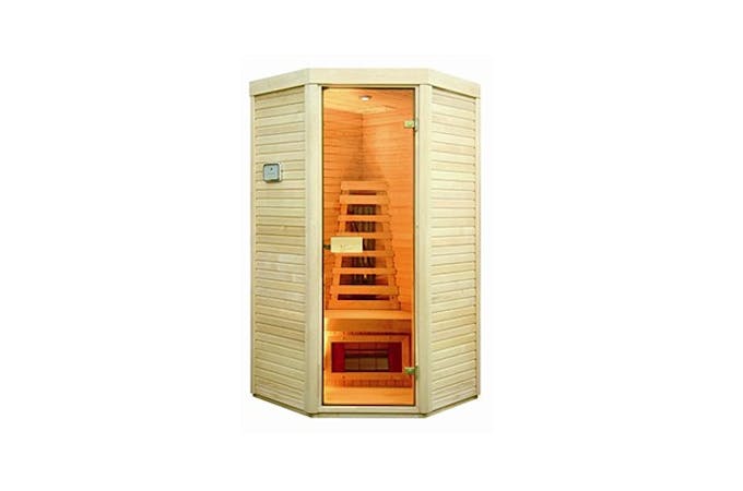 Infrarød sauna hjørne – 100 x 100 i Osp