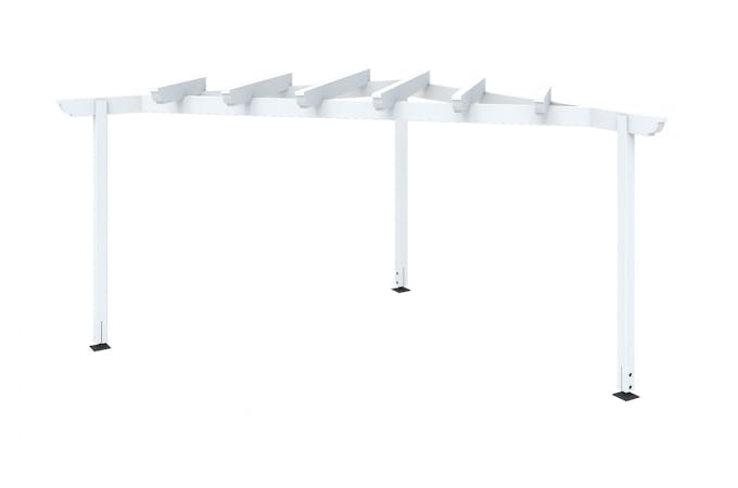 Hjørnepergola – Hvit 4,71 m² 