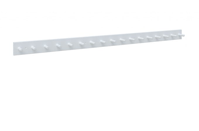 Knaggrekke for veggmontering – Hvit,180x8