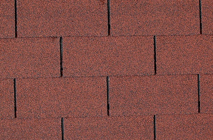 Ensemble de shingle rouge, surface du toit 35 m² max 