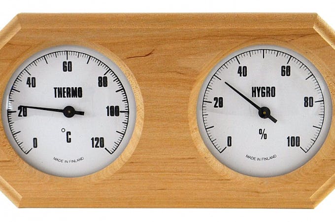 Badstutermometer/Hygrometer mørk or