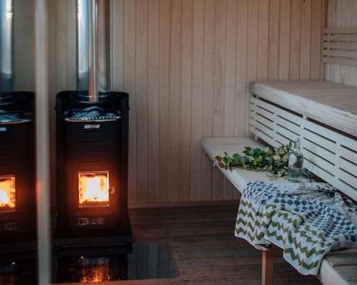 Wood fired sauna heater