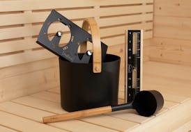 Sauna Set Premium - Sauna bucket, Ladle, Hygrometer, Thermometer & Hourglass
