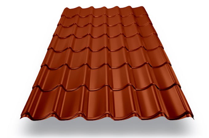 Kit de plaques de toiture 20 m² - toit en bâtière rouge