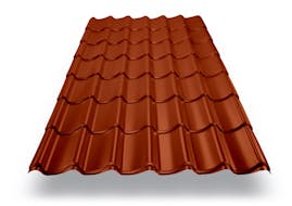 Metal Roofing Sheet Kit 110 m² - Pent Roof red