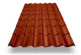 Metal Roofing Sheet Kit 110 m² - Pent Roof red